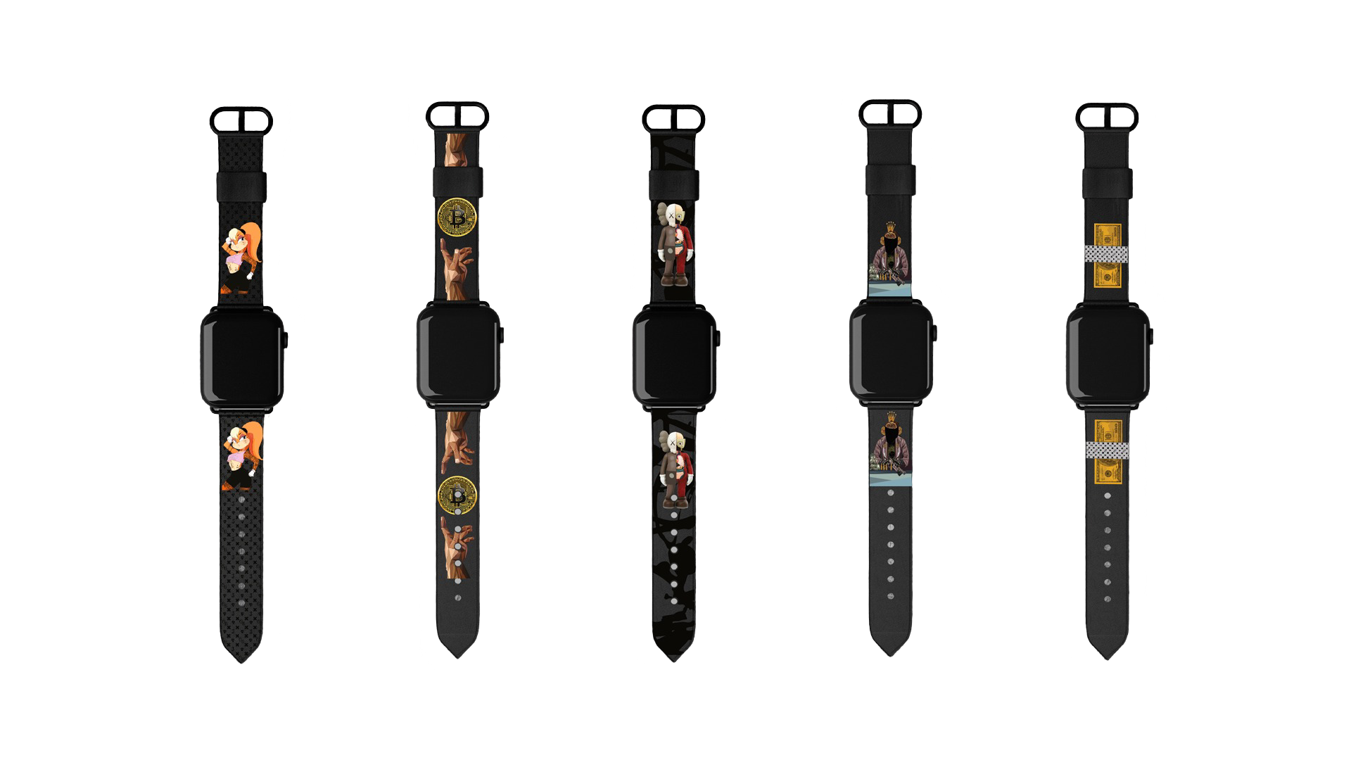 Шкіряні ремінці з принтом