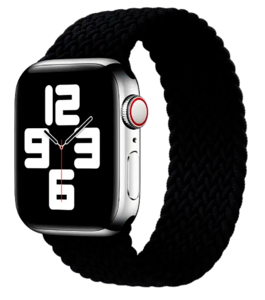 Ремінець Braided Solo Loop для Apple Watch 38|40|41 або 42|44|45|49 mm (Black)