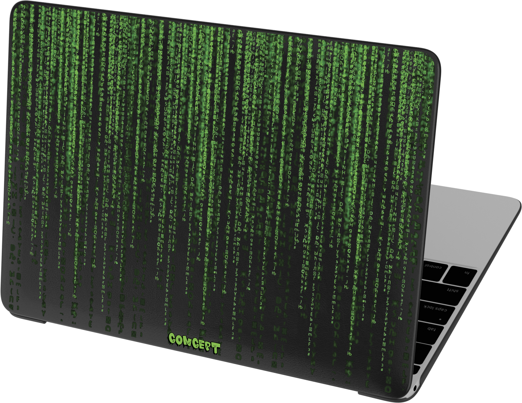 Шкіряний чохол-накладка з принтом Matrix для MacBook Pro 14 (2021-2023 M1 M2 M3)