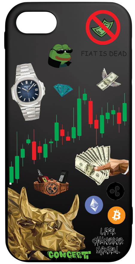 Чохол з принтом Crypto для iPhone 7 | 8 | SE 2020 | SE 2022