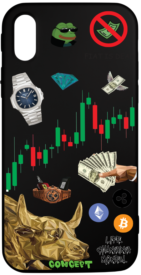 Чохол з принтом Crypto для iPhone X | XS | XR | XS Max