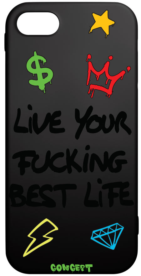 Чохол з принтом Live your fucking best live для iPhone 7 | 8 | SE 2020 | SE 2022