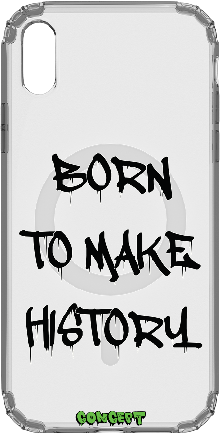 Чохол з принтом Born to make history (black) для iPhone X | XS | XR | XS Max