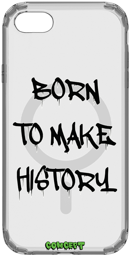 Чохол з принтом Born to make history (black) для iPhone 7 | 8 | SE 2020 | SE 2022
