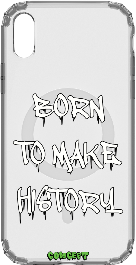 Чохол з принтом Born to make history (white) для iPhone X | XS | XR | XS Max