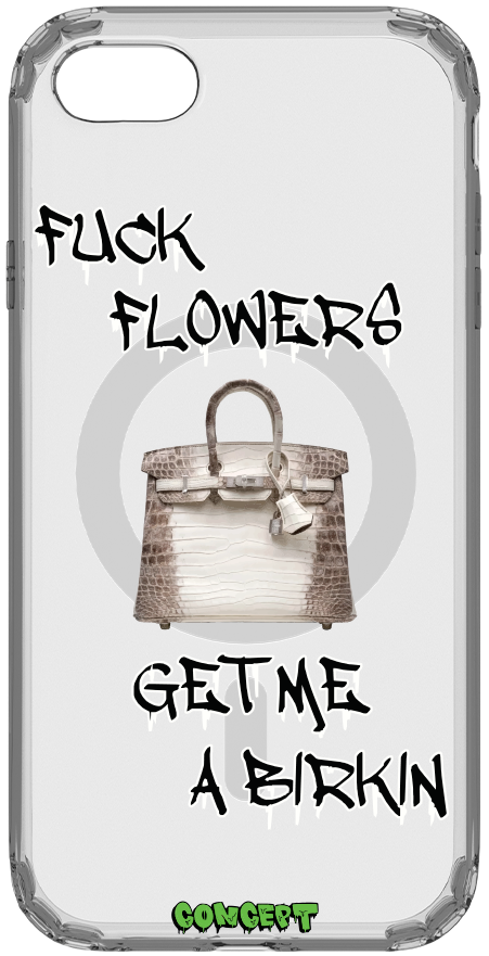 Чохол з принтом Fuck flowers get me a birkin (black) для iPhone 7 Plus | 8 Plus