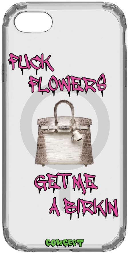 Чохол з принтом Fuck flowers get me a birkin (rose) для iPhone 7 Plus | 8 Plus
