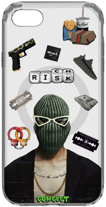Чохол з принтом Rich risk для iPhone 7 | 8 | SE 2020 | SE 2022