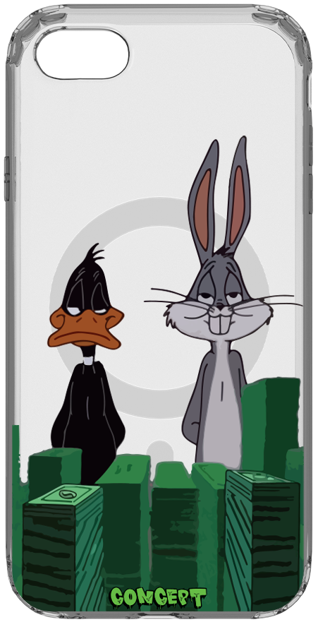Чохол з принтом Bugs Bunny & Daffy Duck для iPhone 7 Plus | 8 Plus