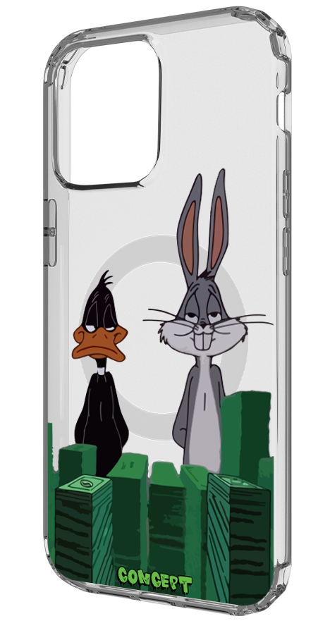 Чохол з принтом Bugs Bunny & Daffy Duck для iPhone 13 | 13 Mini | 13 Pro | 13 Pro Max