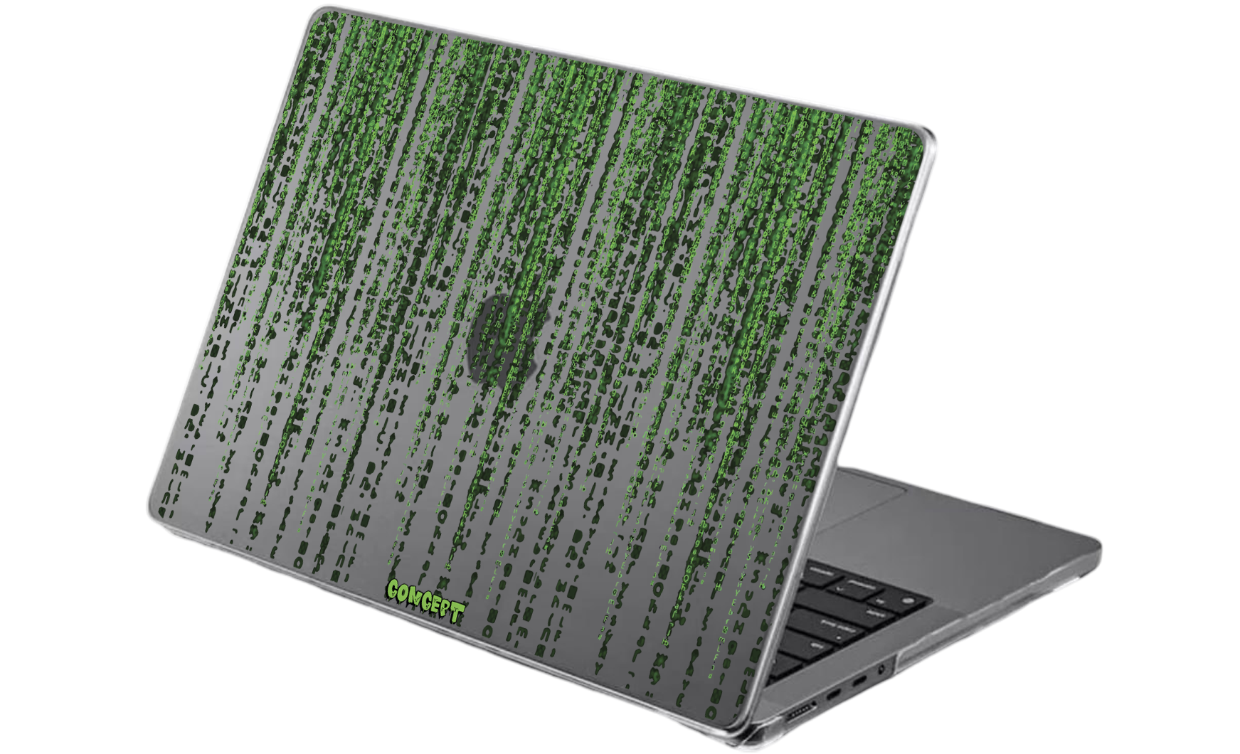 Шкіряний чохол-накладка з принтом Matrix для MacBook Pro 14 (2021-2023 M1 M2 M3)