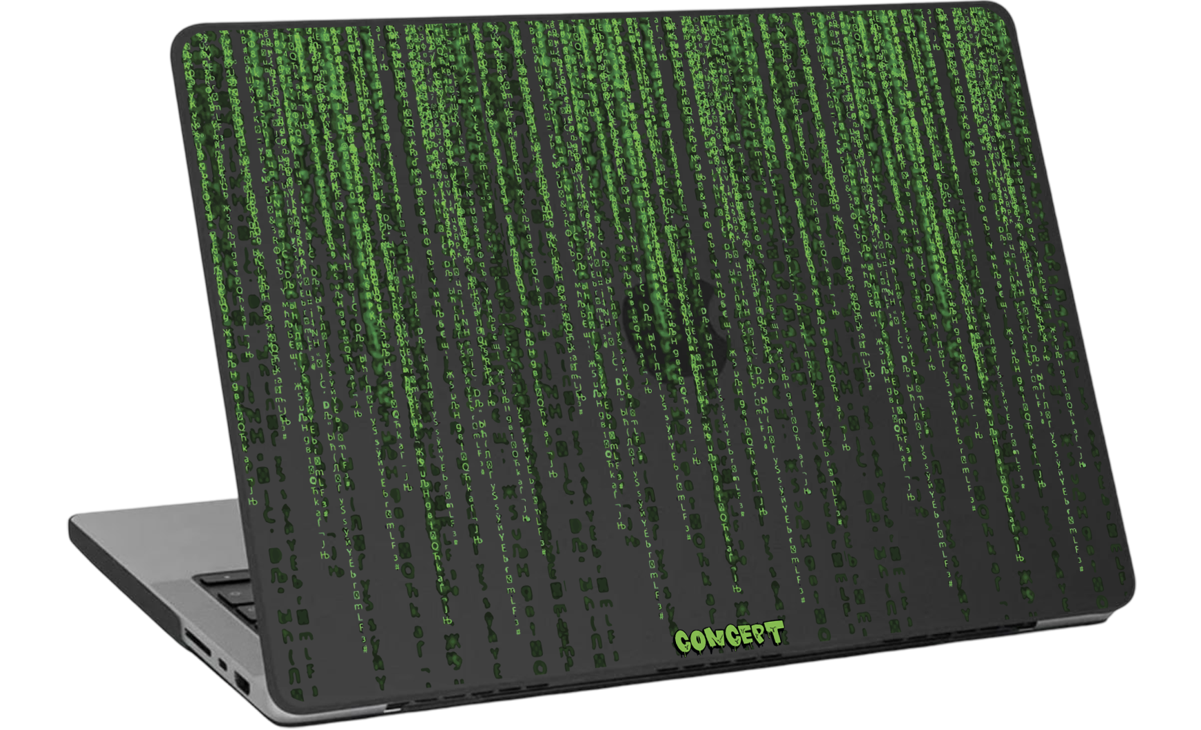 Шкіряний чохол-накладка з принтом Matrix для MacBook Pro 14 (2021-2023 M1 M2 M3)