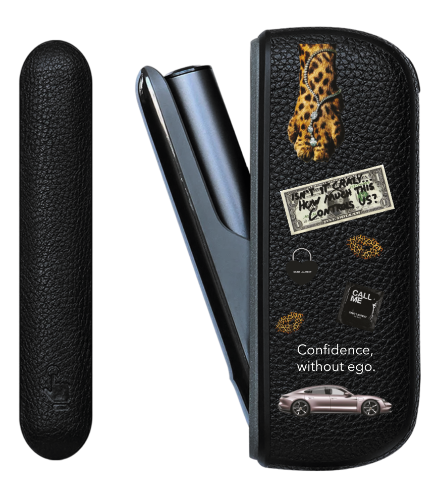 Чохол з боковою панеллю з екошкіри для IQOS ILUMA з принтом Girls Pack