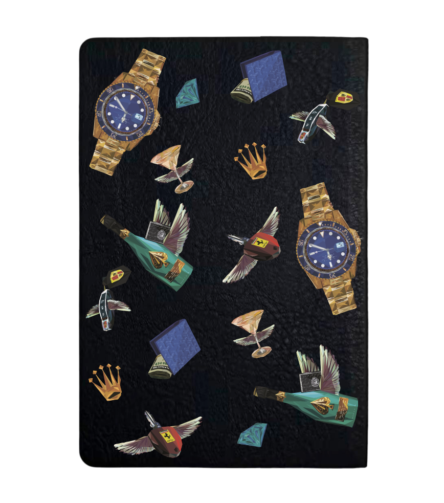 Чохол з боковою панеллю з екошкіри для IQOS ILUMA PRIME з принтом Luxury