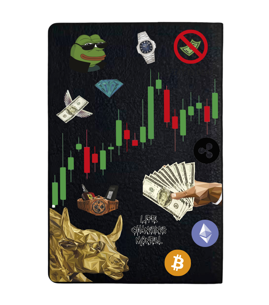 Чохол з боковою панеллю з екошкіри для IQOS ILUMA PRIME з принтом Crypto