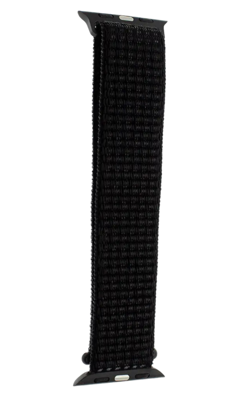 Ремінець Nylon Loop з липучкою для Apple Watch 38|40|41 або 42|44|45|49 mm (Black)