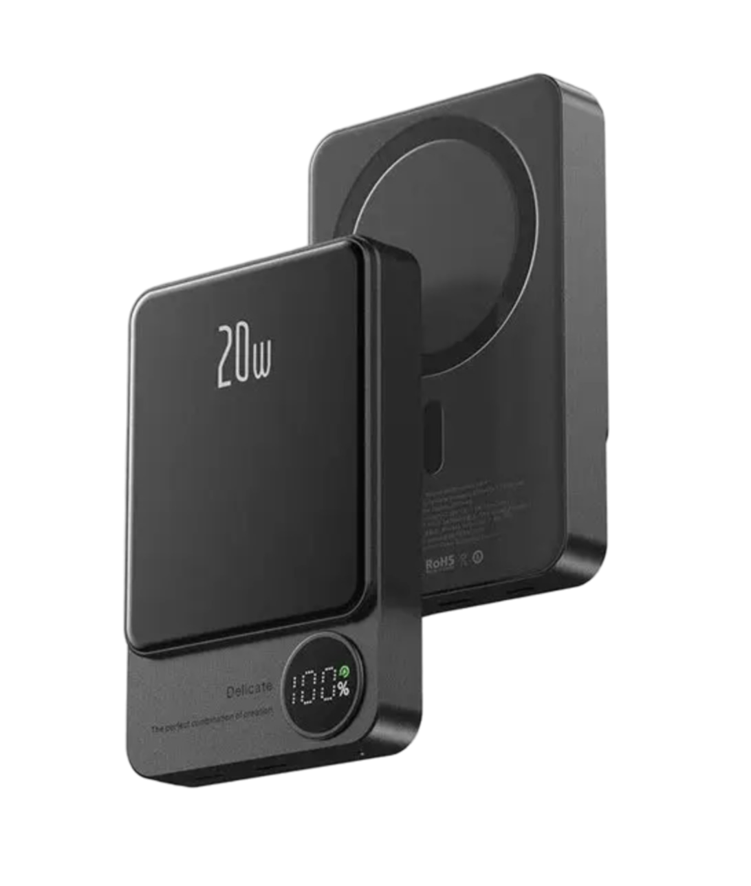 Безпровідний магнітний павербанк (PowerBank) 10000 mAh 20w Q9 для iPhone MagSafe (Black)