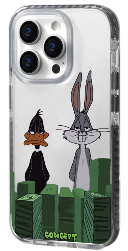Чохол з принтом Bugs Bunny & Daffy Duck для iPhone 13 | 13 Mini | 13 Pro | 13 Pro Max