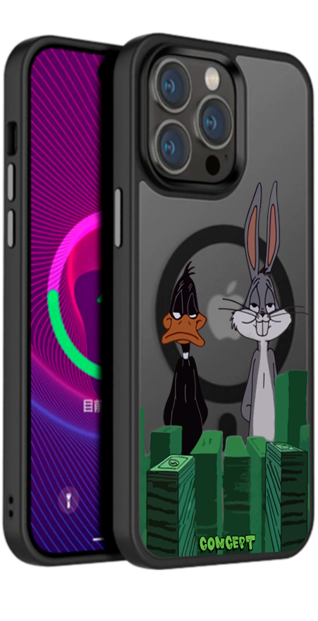 Чохол з принтом Bugs Bunny & Daffy Duck для iPhone 13 | 13 Mini | 13 Pro | 13 Pro Max