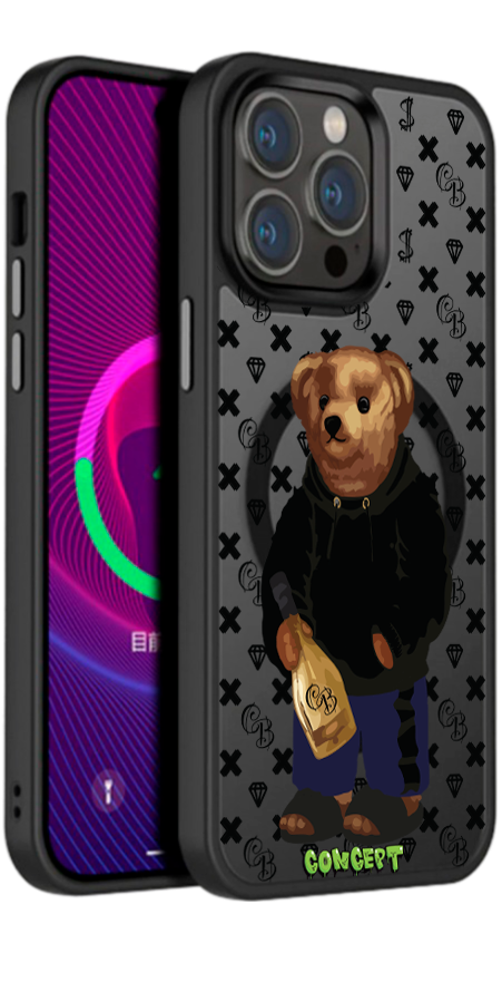 Чохол з принтом Bear Champange для iPhone 13 | 13 Mini | 13 Pro | 13 Pro Max