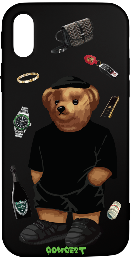 Чохол з принтом Bear Tema для iPhone X | XS | XR | XS Max