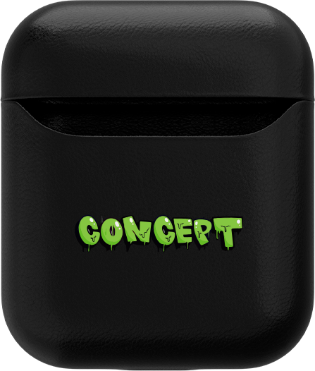 Шкіряний чохол з принтом Luxury для AirPods 1/2