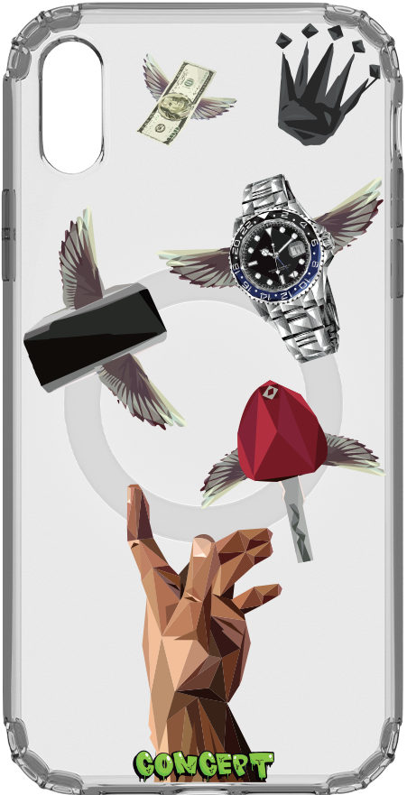 Чохол з принтом Hands Luxury для iPhone X | XS | XR | XS Max