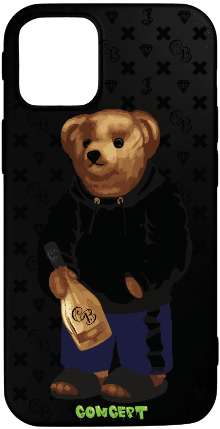 Чохол з принтом Bear Champange для iPhone 11 | 11 Pro | 11 Pro Max