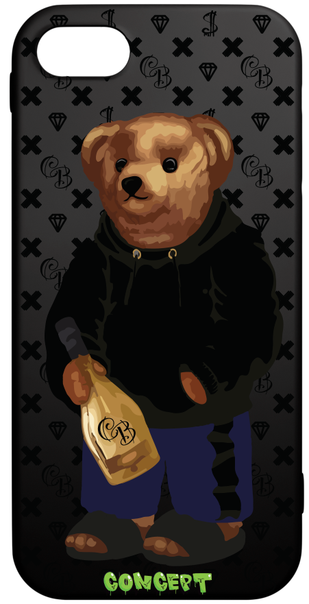 Чохол з принтом Bear Champange для iPhone 7 | 8 | SE 2020 | SE 2022