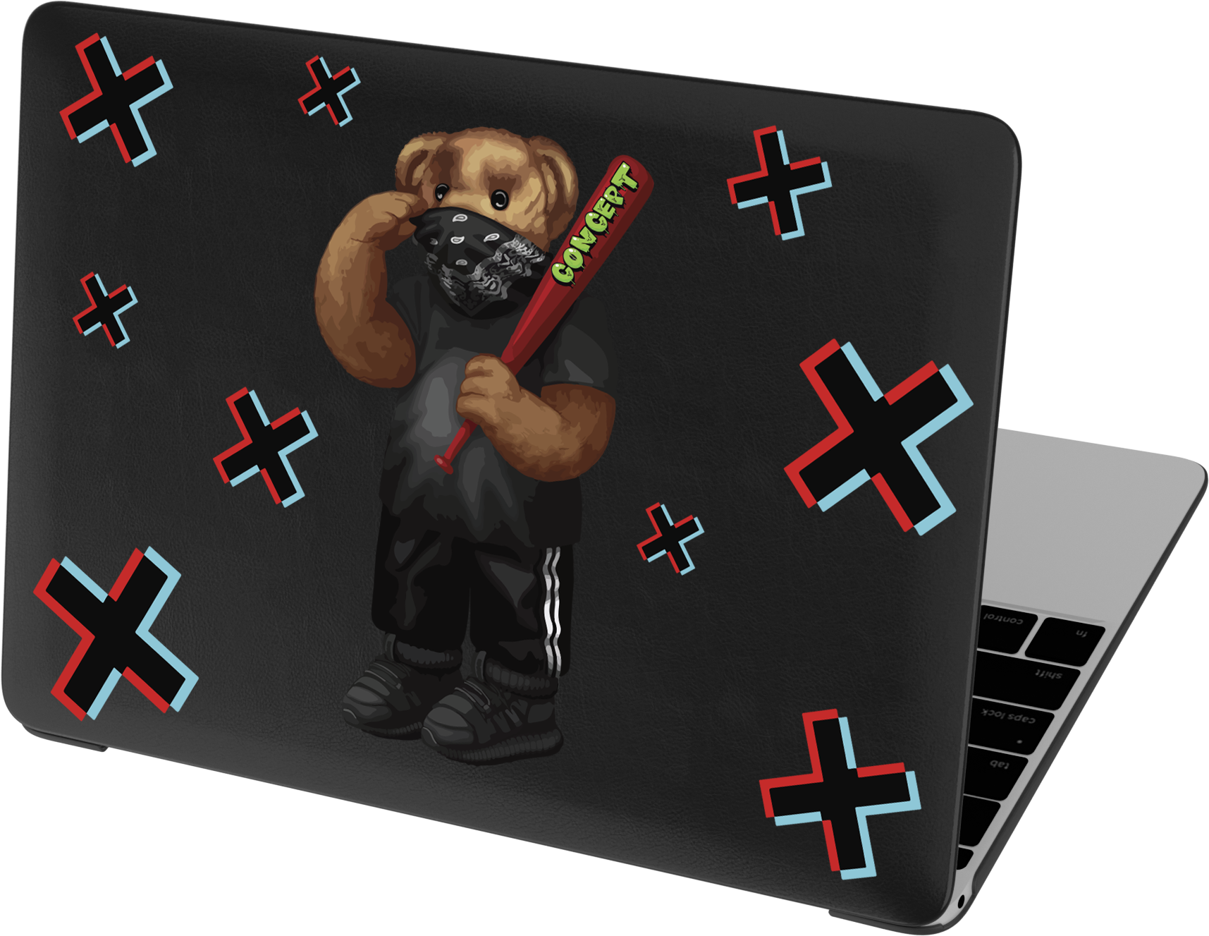 Шкіряний чохол-накладка з принтом Bear Concept для MacBook Pro 16 (2019)