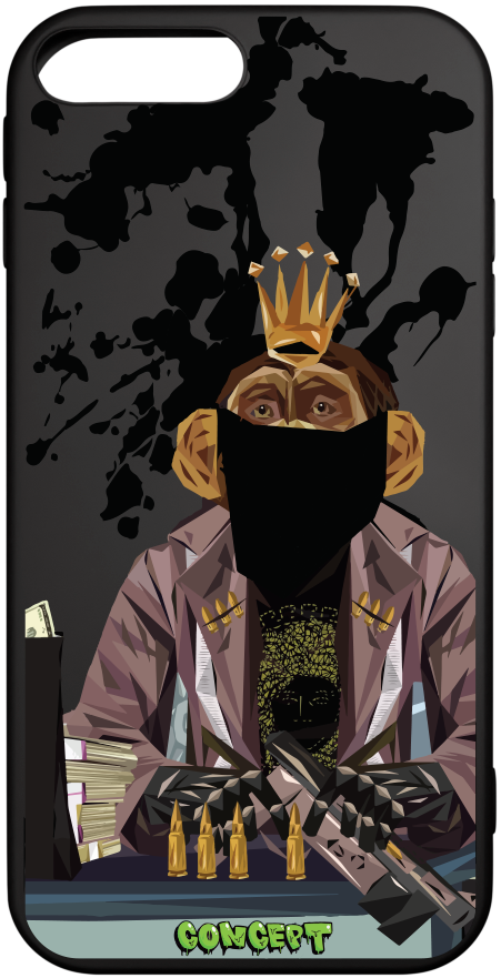 Чохол з принтом Monkey для iPhone 7 Plus | 8 Plus