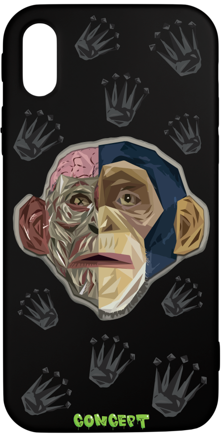 Чохол з принтом Monkey Skull для iPhone X | XS | XR | XS Max