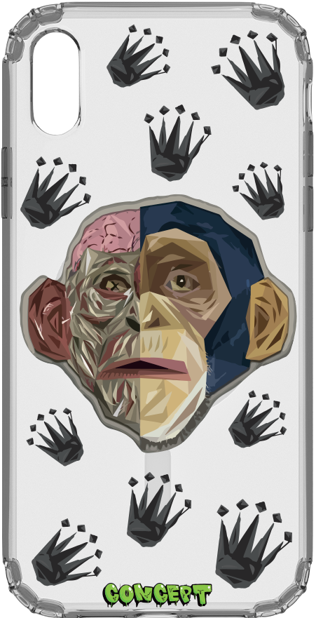 Чохол з принтом Monkey Skull для iPhone X | XS | XR | XS Max