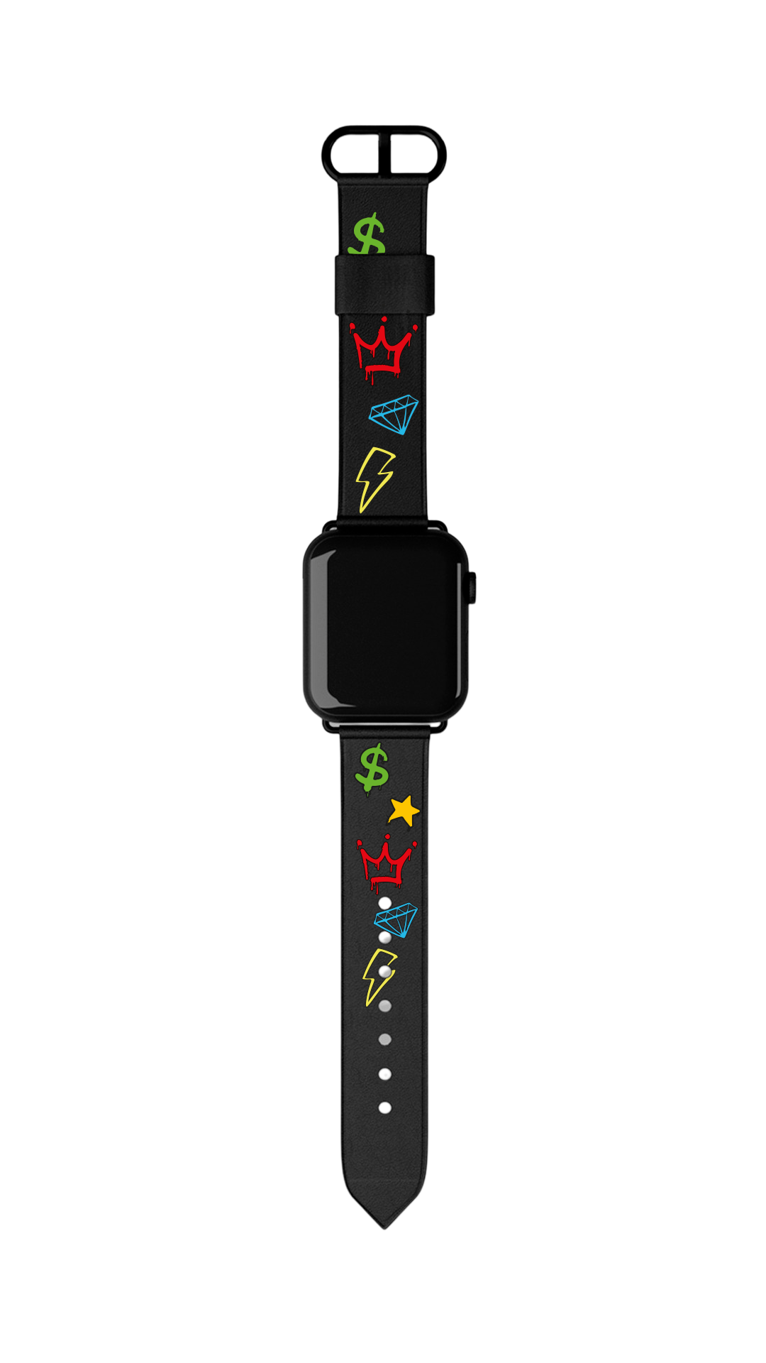 Шкіряний ремінець для Apple Watch 38|40|41 або 42|44|45|49 mm з принтом Best life