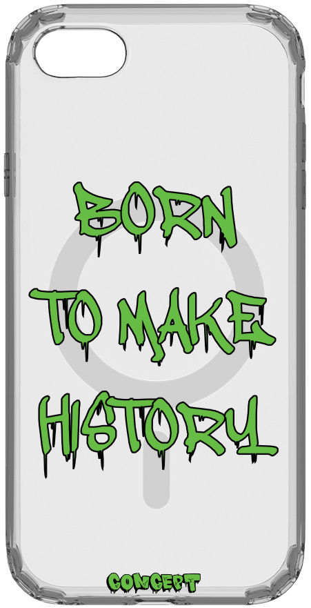 Чохол з принтом Born to make history (green) для iPhone 7 Plus | 8 Plus