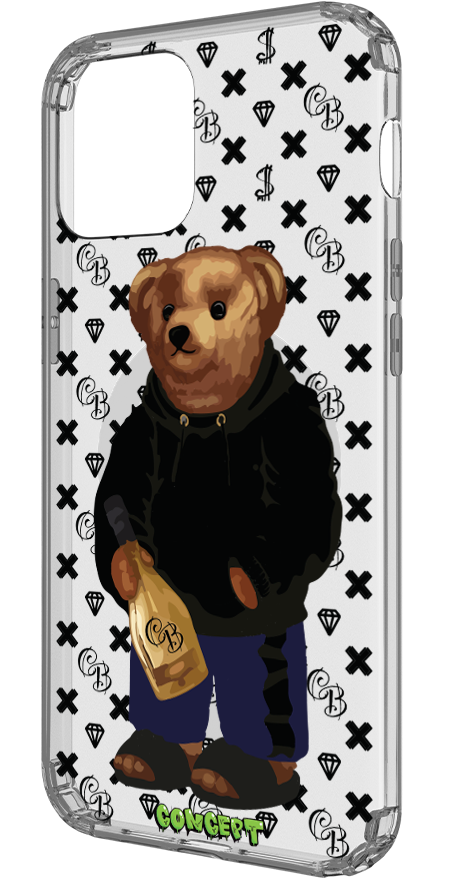 Чохол з принтом Bear Champange для iPhone 16 | 16 Plus | 16 Pro | 16 Pro Max