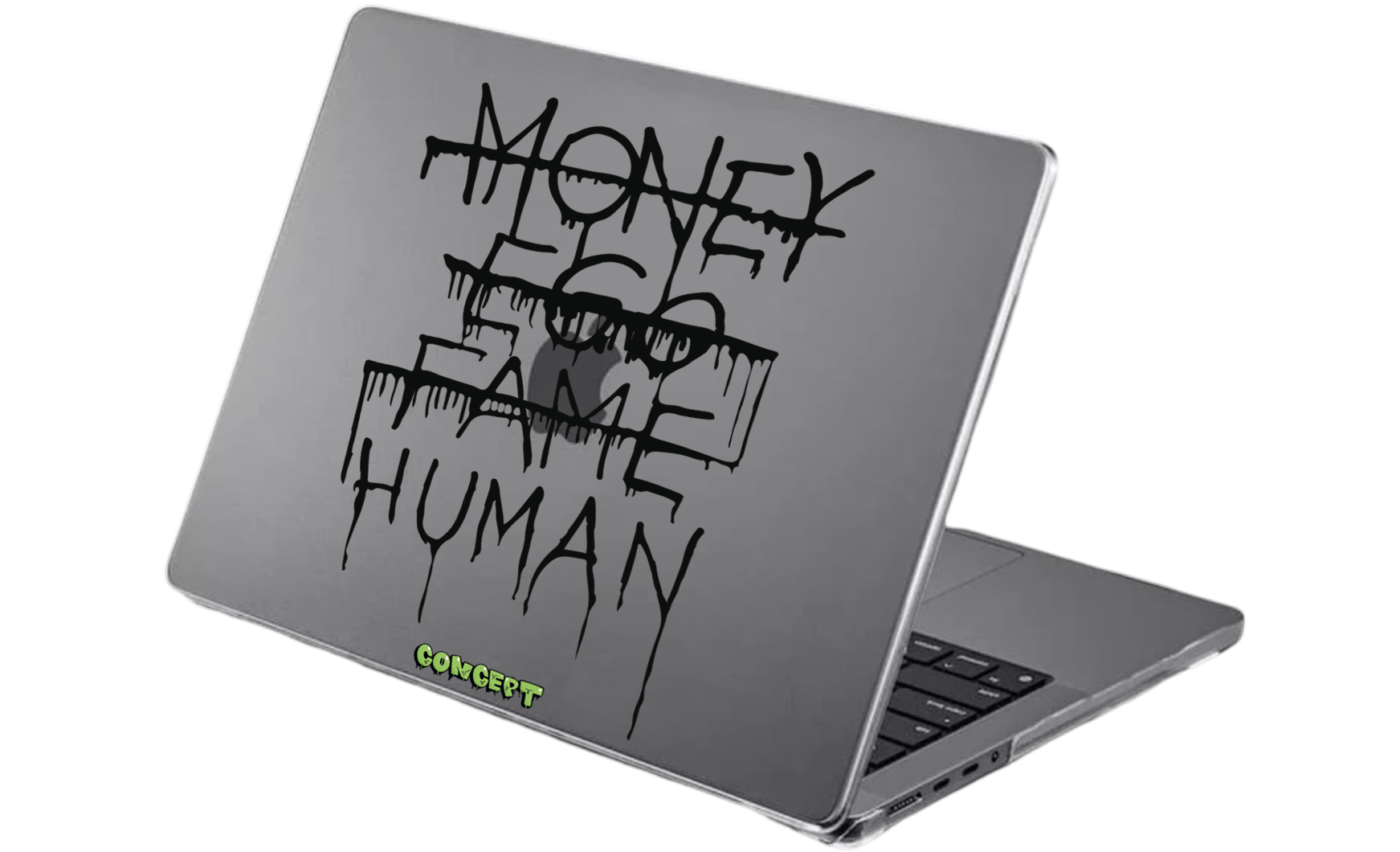 Шкіряний чохол-накладка з принтом Money Ego Fame Human для MacBook 12 (2015-2017)