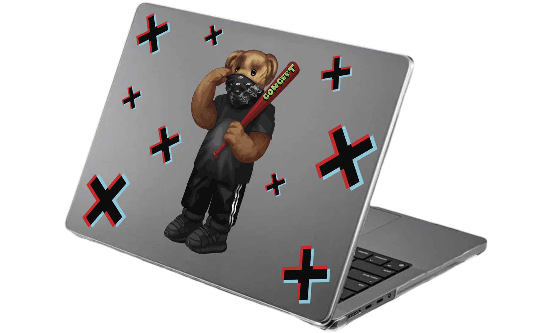 Шкіряний чохол-накладка з принтом Bear Concept для MacBook Pro 15 Retina (2012-2015)