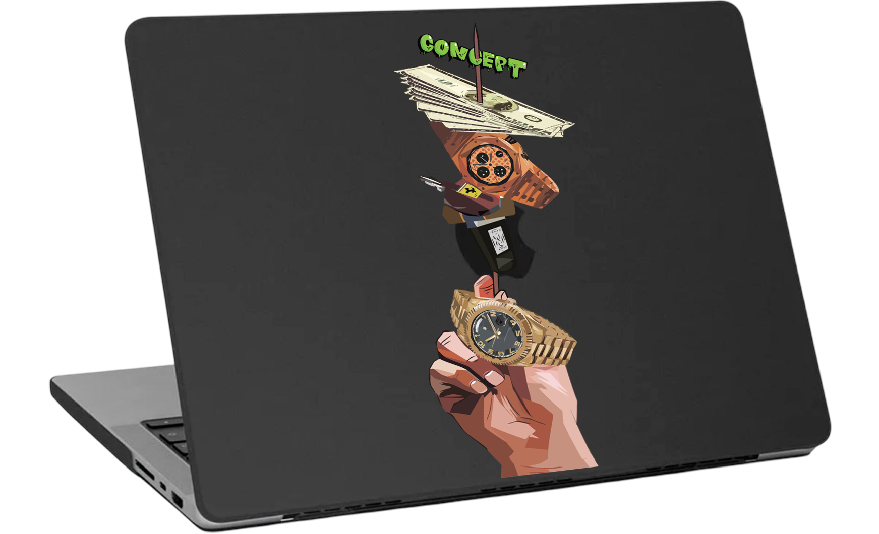 Шкіряний чохол-накладка з принтом Kebab для MacBook Pro 16 (2019)