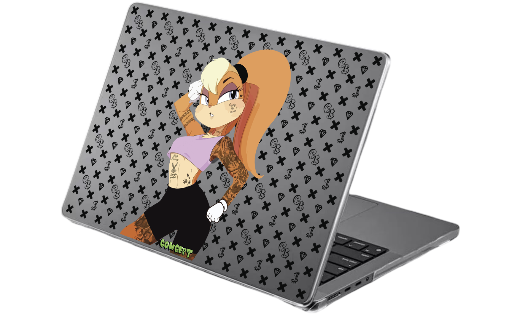 Шкіряний чохол-накладка з принтом Lola для MacBook Pro 16 (2019)