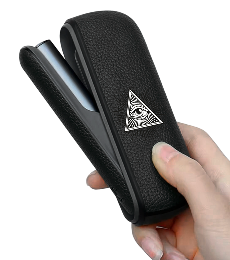 Чохол з боковою панеллю з екошкіри для IQOS ILUMA з принтом Mason Eye