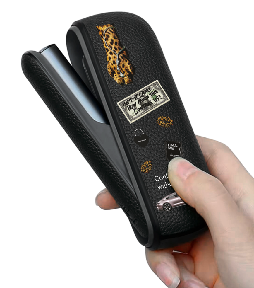 Чохол з боковою панеллю з екошкіри для IQOS ILUMA з принтом Girls Pack