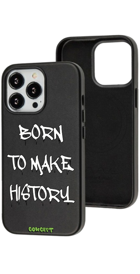 Чохол з принтом Born to make history (white) для iPhone 13 | 13 Mini | 13 Pro | 13 Pro Max