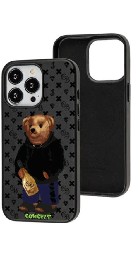 Чохол з принтом Bear Champange для iPhone 15 | 15 Plus | 15 Pro | 15 Pro Max