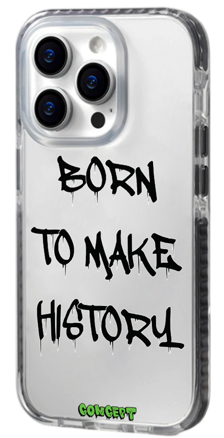 Чохол з принтом Born to make history (black) для iPhone 13 | 13 Mini | 13 Pro | 13 Pro Max