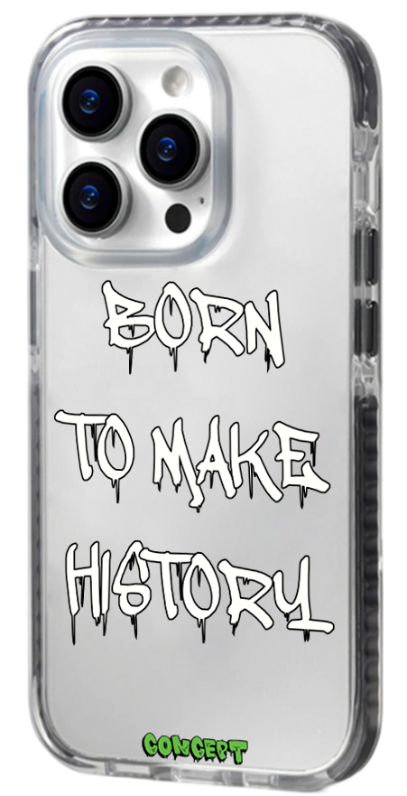 Чохол з принтом Born to make history (white) для iPhone 13 | 13 Mini | 13 Pro | 13 Pro Max