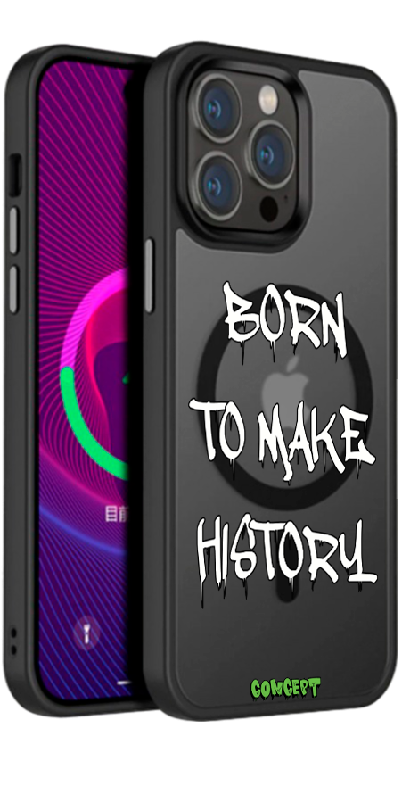Чохол з принтом Born to make history (white) для iPhone 13 | 13 Mini | 13 Pro | 13 Pro Max