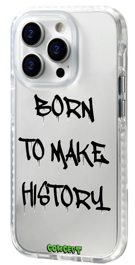 Чохол з принтом Born to make history (black) для iPhone 13 | 13 Mini | 13 Pro | 13 Pro Max