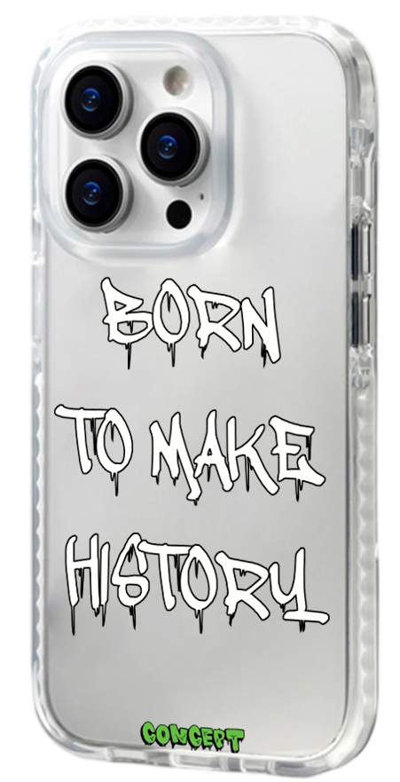 Чохол з принтом Born to make history (white) для iPhone 13 | 13 Mini | 13 Pro | 13 Pro Max