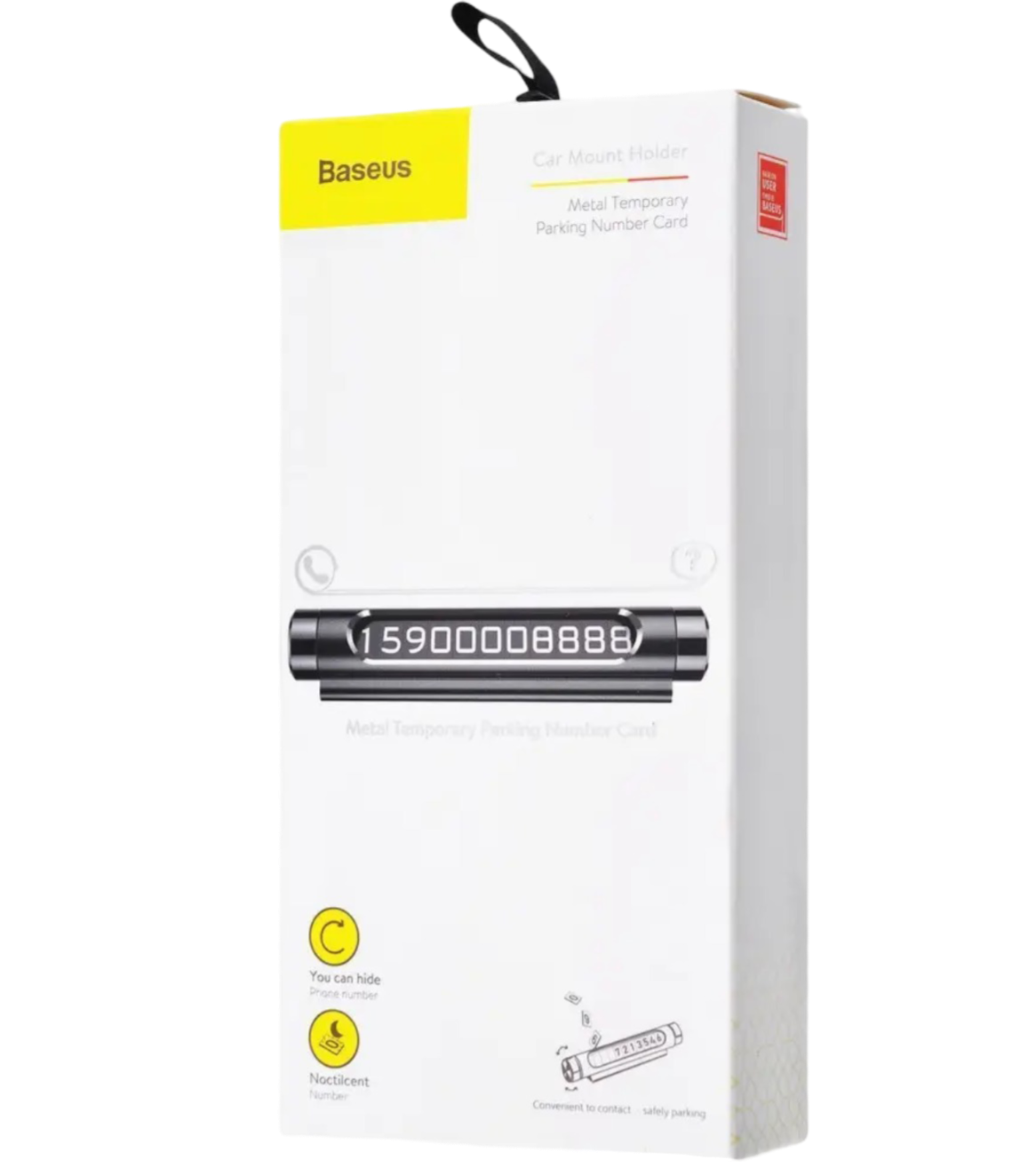 Паркувальна автовізитка на Торпедо BASEUS ACNUM-C0S Black